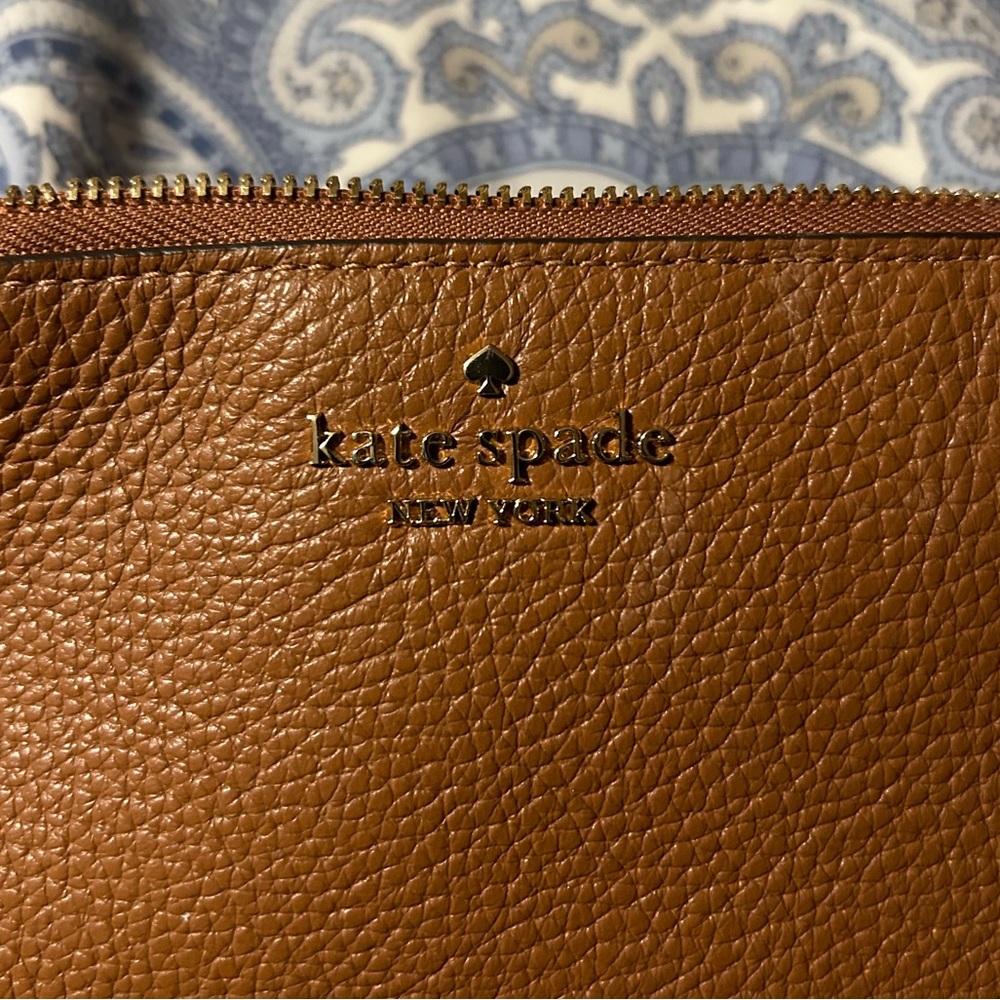Brown Kate Spade Wristlet